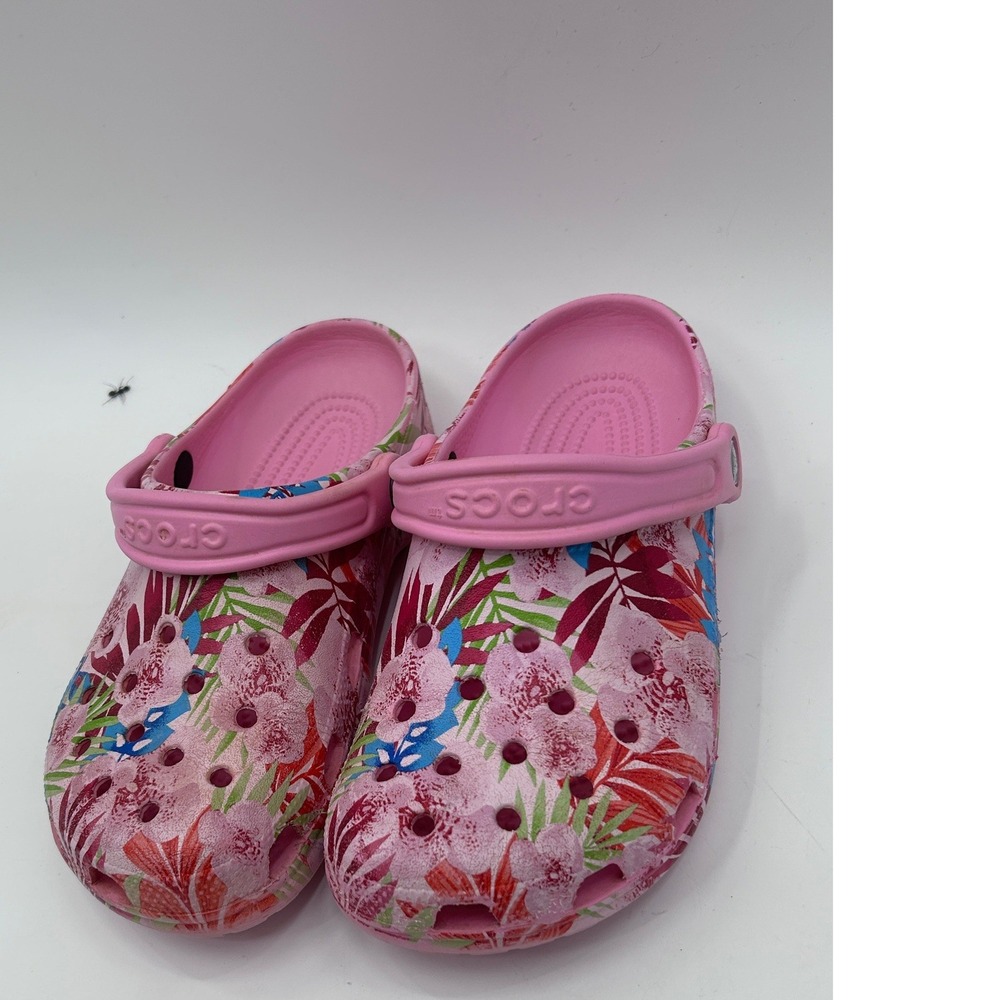 Crocs Classic Graphic Print Tropical Womens 7 Mens 5 Y2K Garden Girl Beachcore - Picture 9 of 11